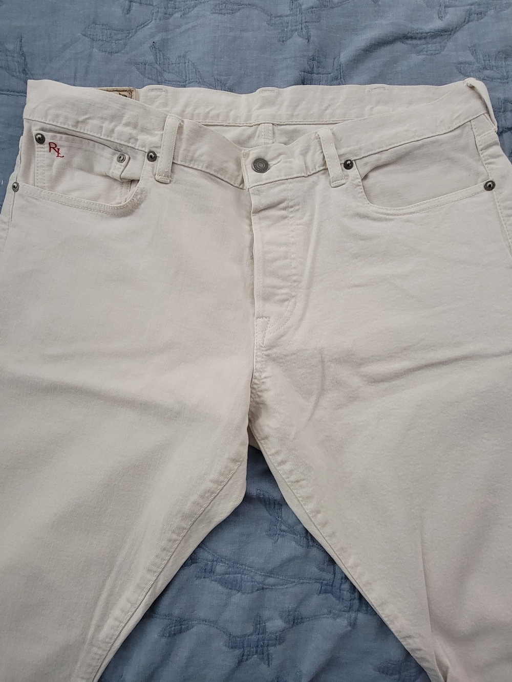 Polo By Ralph Lauren Cream Denim Jeans - Classic Slim Fit